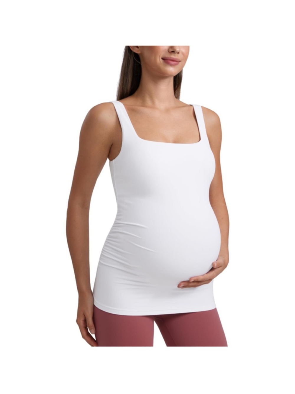 New CRZ YOGA Maternity Small Square Neck Tank Tops Butterluxe, Light Support